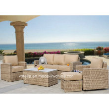 Luxxella Patio Beruni Tout le temps Couch Sectional Outdoor Rattan Furniture